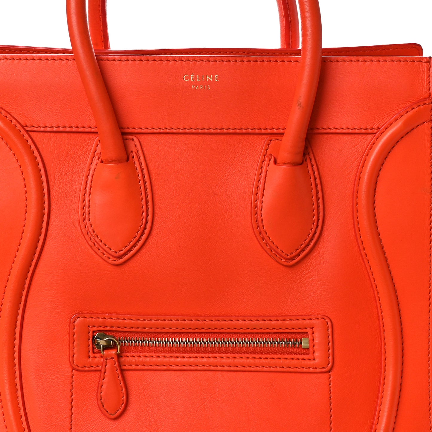 Smooth Calfskin Mini Luggage Orange