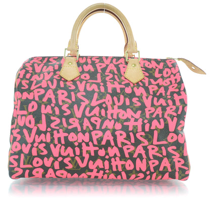 Louis Vuitton Monogram Graffiti Speedy 30 Fuchsia 1 of 13