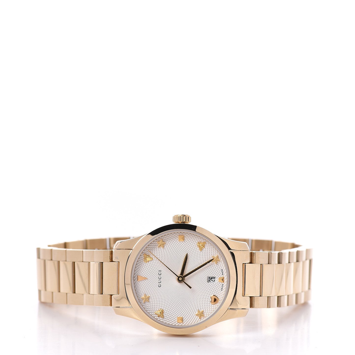 Stainless Steel 27mm G-Timeless Charm Quartz Watch Gold