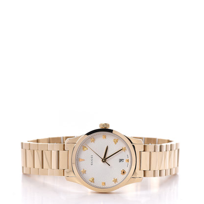 Gucci Stainless Steel 27mm G-Timeless Charm Quartz Watch Gold 3 of 6