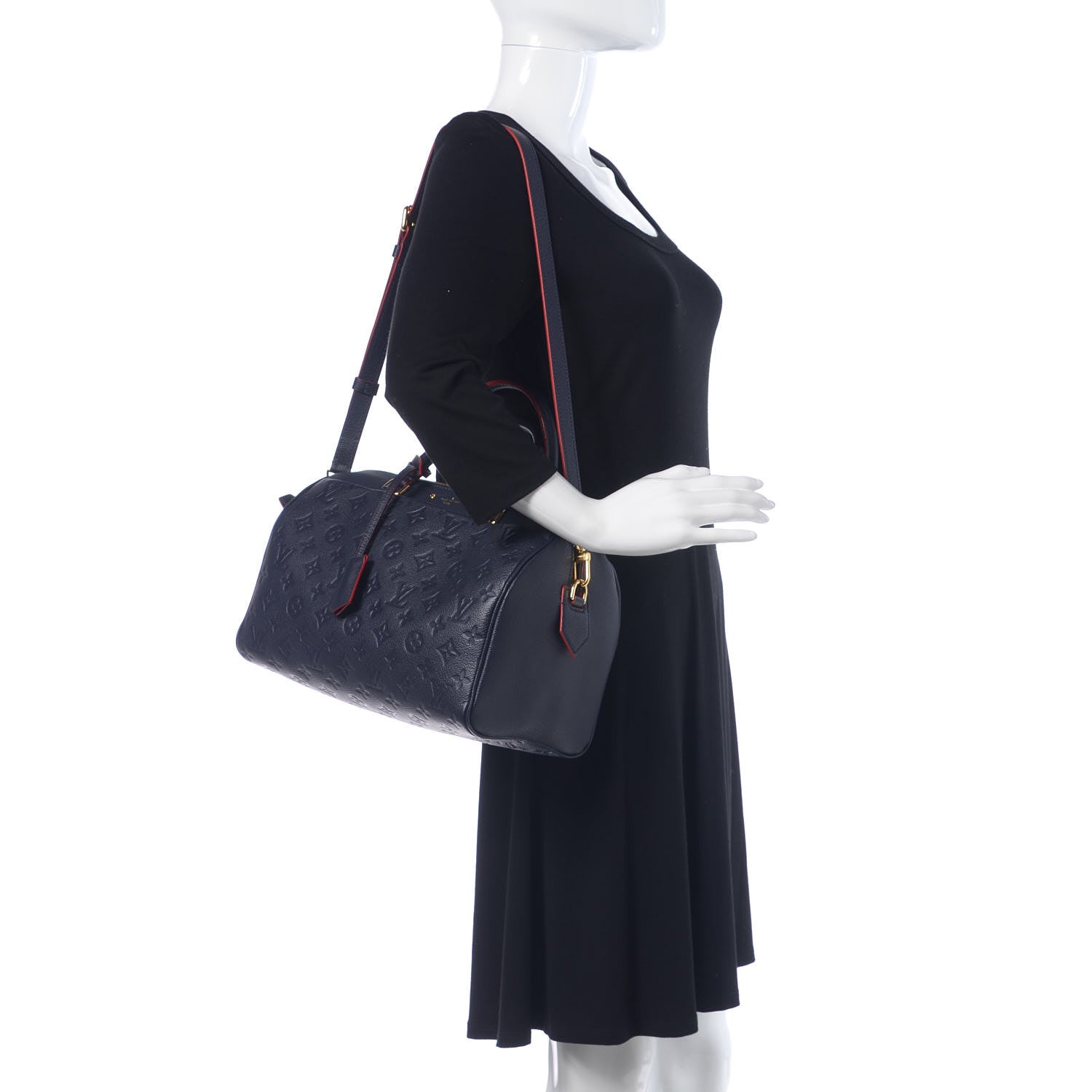 Louis Vuitton Empreinte Speedy Bandouliere 30 NM Marine Rouge 2 of 9