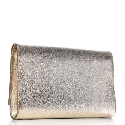 Saint Laurent Metallic Calfskin Large Belle De Jour Clutch Gold 3 of 8