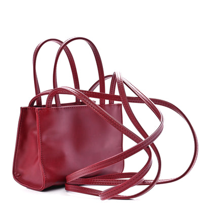 Telfar Vegan Leather Small Shopping Bag Oxblood 3 of 11
