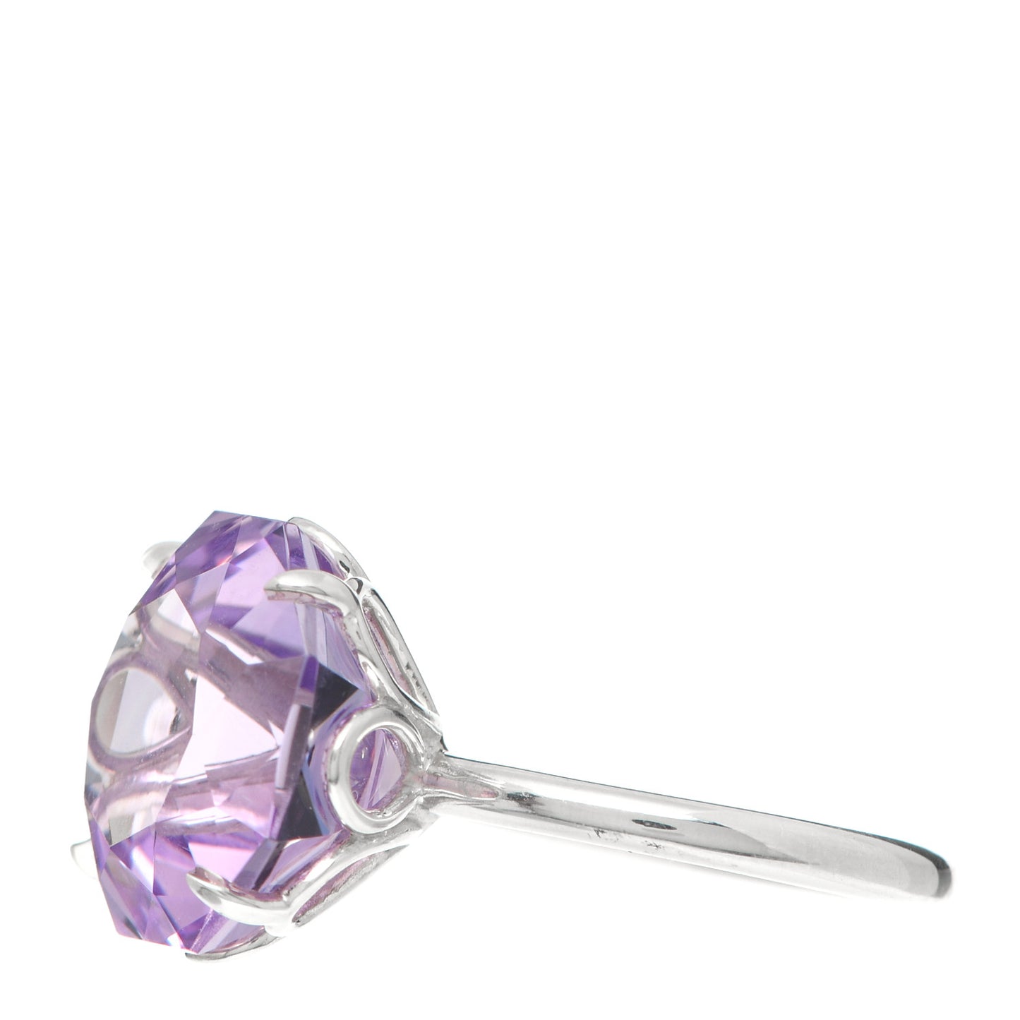 Sterling Silver Amethyst Sparklers Octagonal Cocktail Ring 49 5