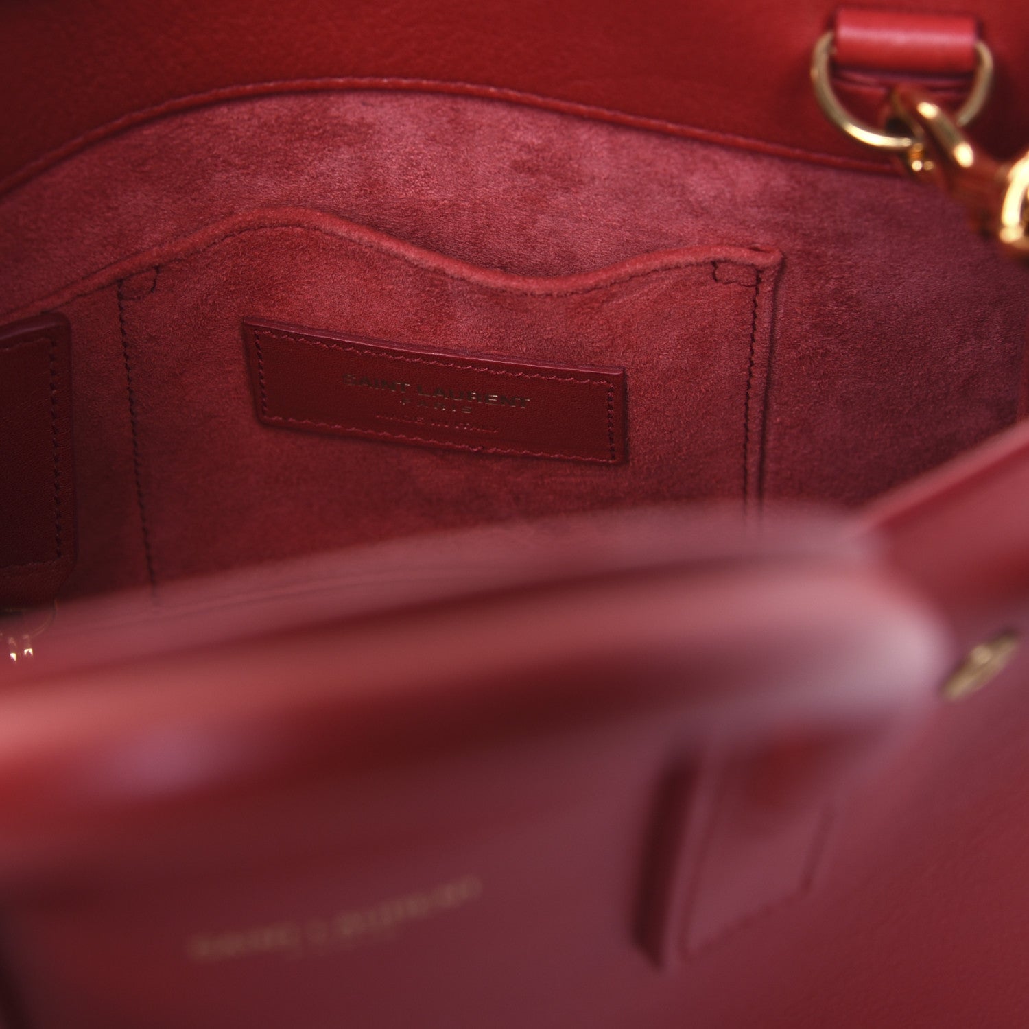 Saint Laurent Calfskin Nano Sac De Jour Lipstick Red 8 of 12