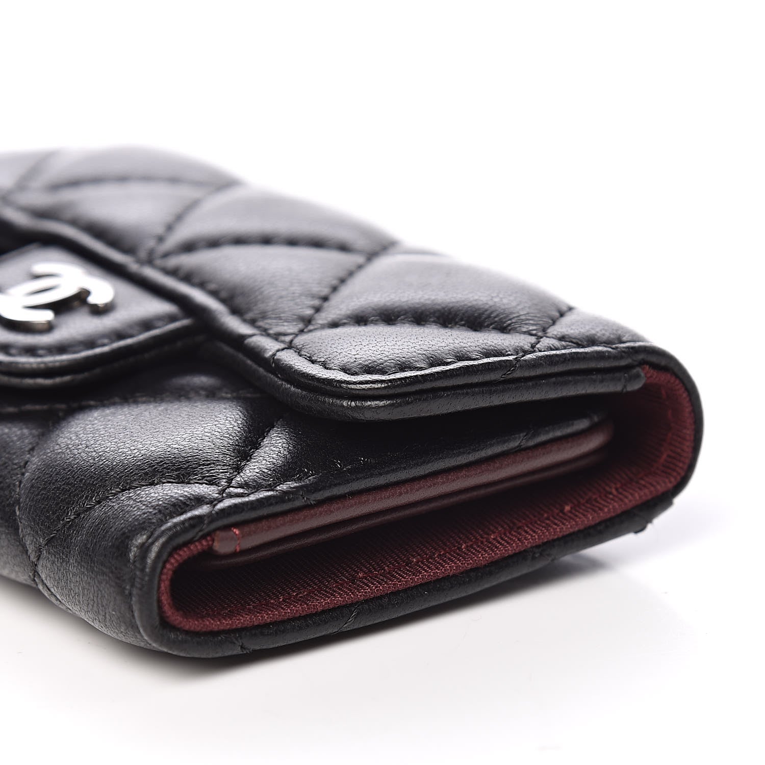 Chanel Lambskin Quilted 6 Key Holder Black 12 of 13