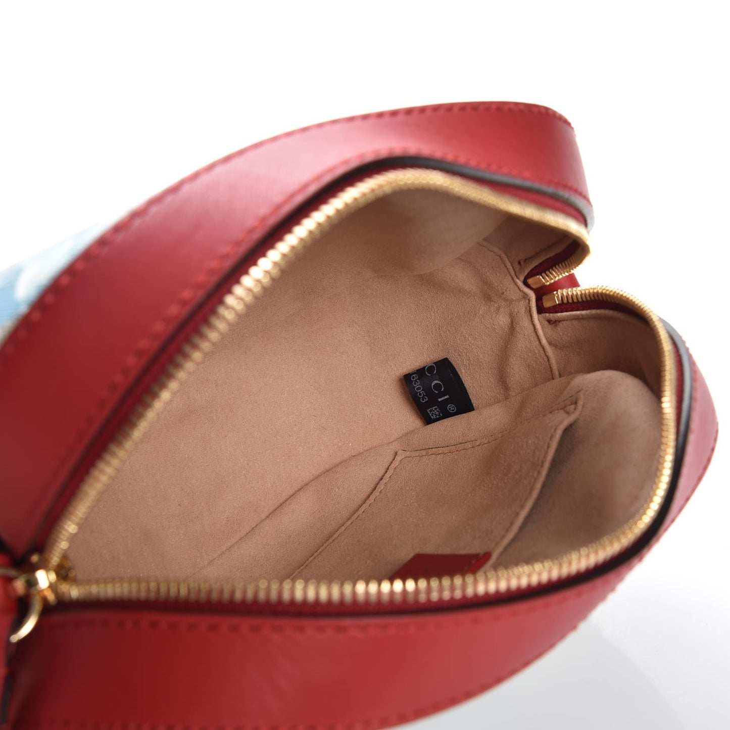 GG Supreme Monogram Blooms Mini Chain Shoulder Bag Beige Blue Navy Hibiscus Red