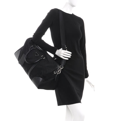 Prada Tessuto Nylon Saffiano Duffle Bag Nero Black 2 of 8
