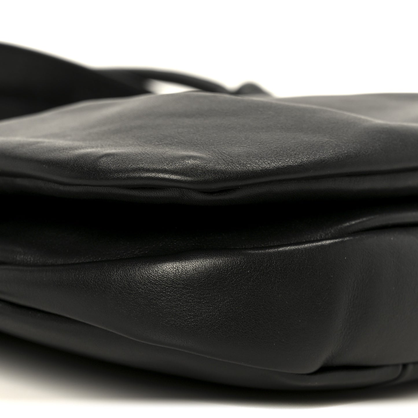 Shiny Nappa Calfskin Paseo Satchel Black