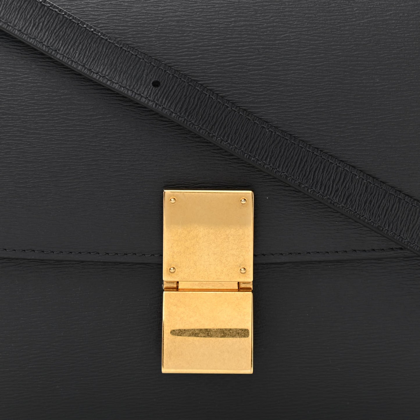 Liege Calfskin Medium Classic Box Flap Bag Black