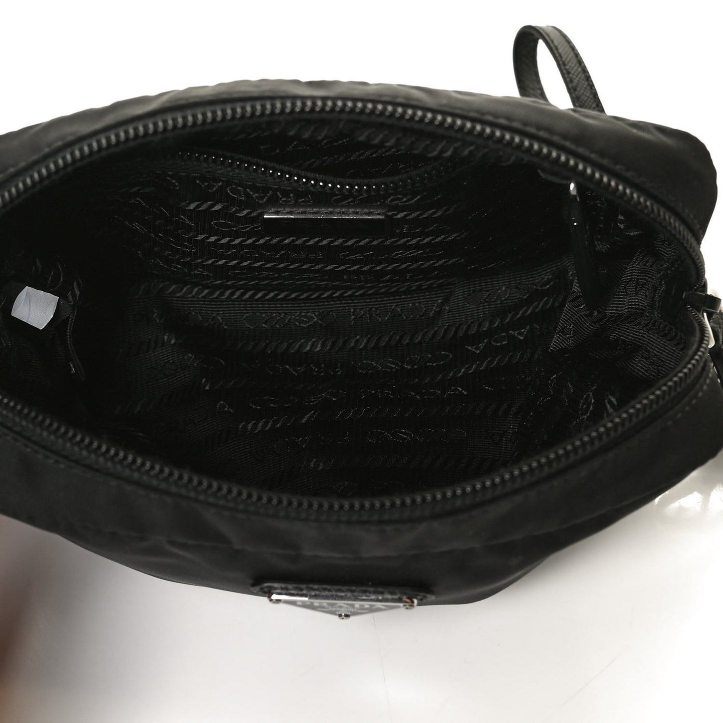 Tessuto Nylon Saffiano Wristlet Black