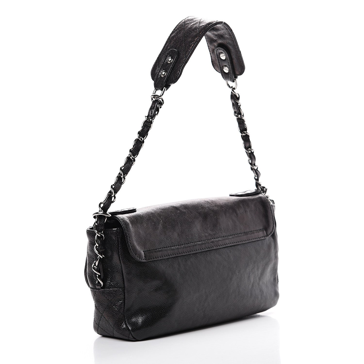 Chanel Glazed Caviar Small Pocket In The City Shoulder Bag Black 2 of 11