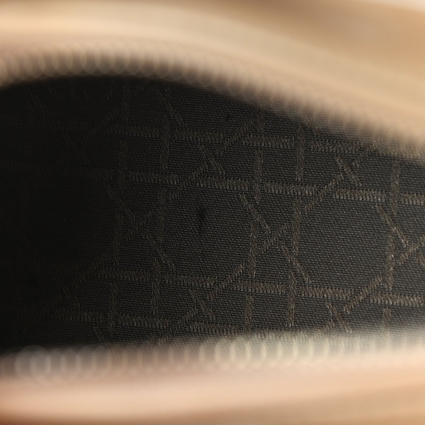 Patent Cannage Medium Lady Dior Beige