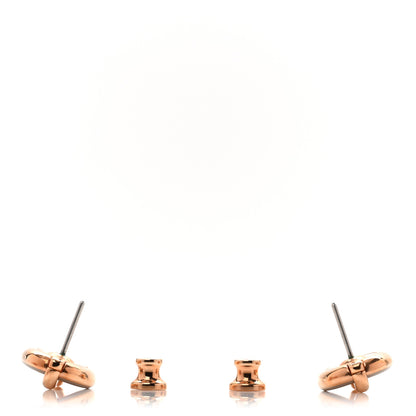 Hermes Enamel Mini Maillon Earrings Marron Glace 3 of 5