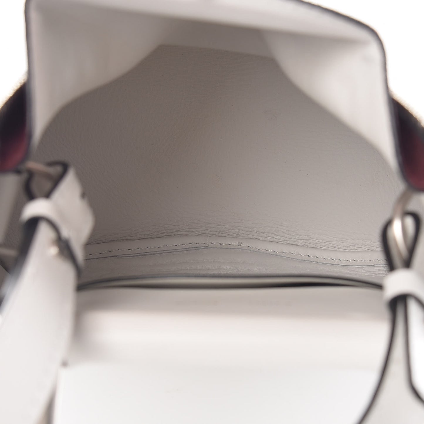 Calfskin Vertical Zip Backpack White