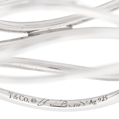 Tiffany Sterling Silver Elsa Peretti 5 Row Wave Ring 54 7 4 of 4