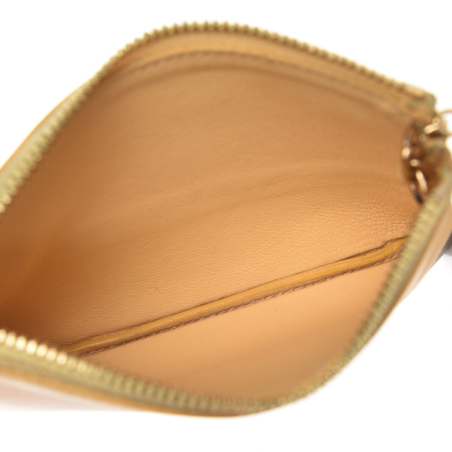 Lambskin Bi-Color Solo Coin Card Case Butter