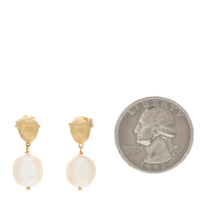 Marco Bicego 18K Yellow Gold Pearl Africa Drop Earrings 2 of 5