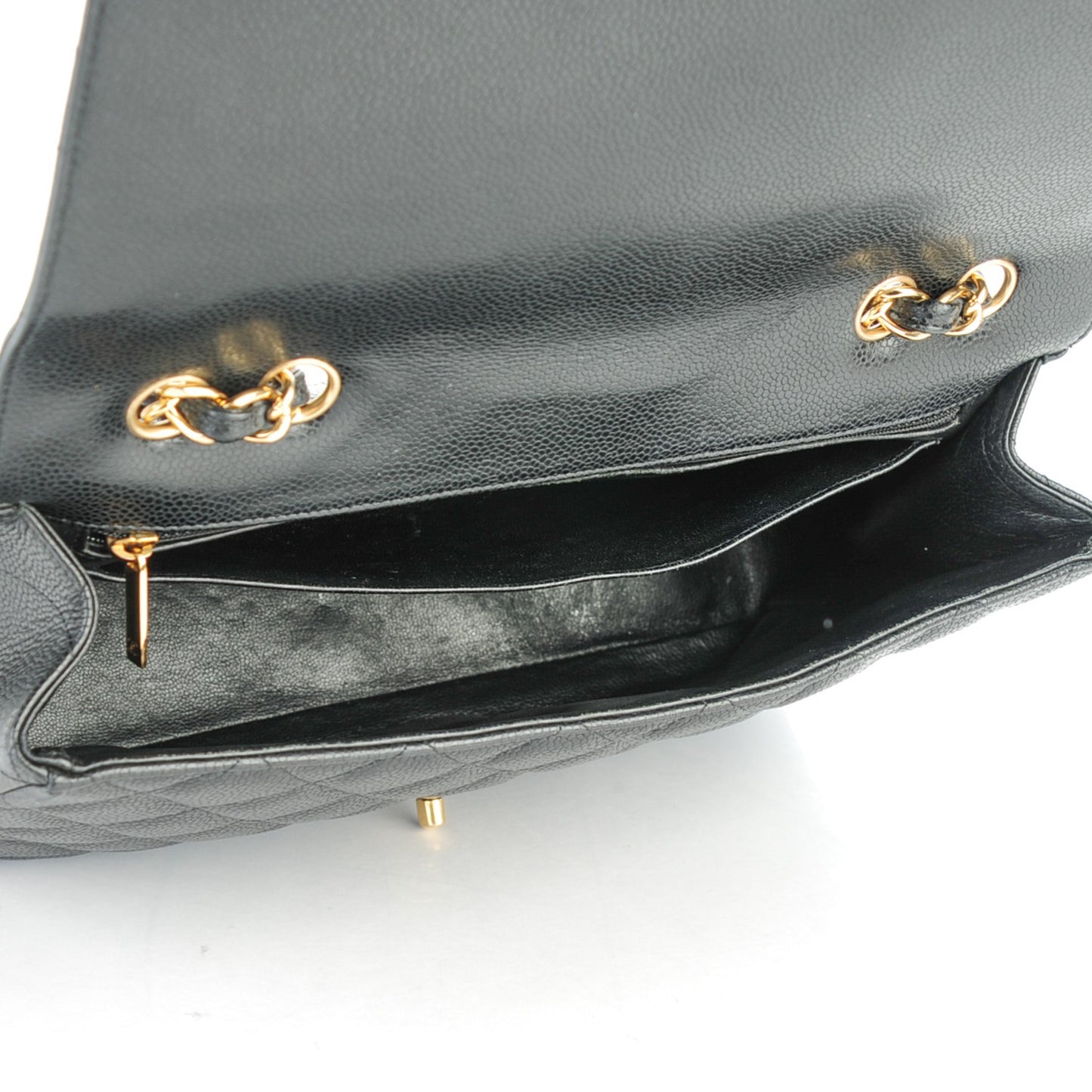 Caviar Quilted Jumbo Single Flap Black