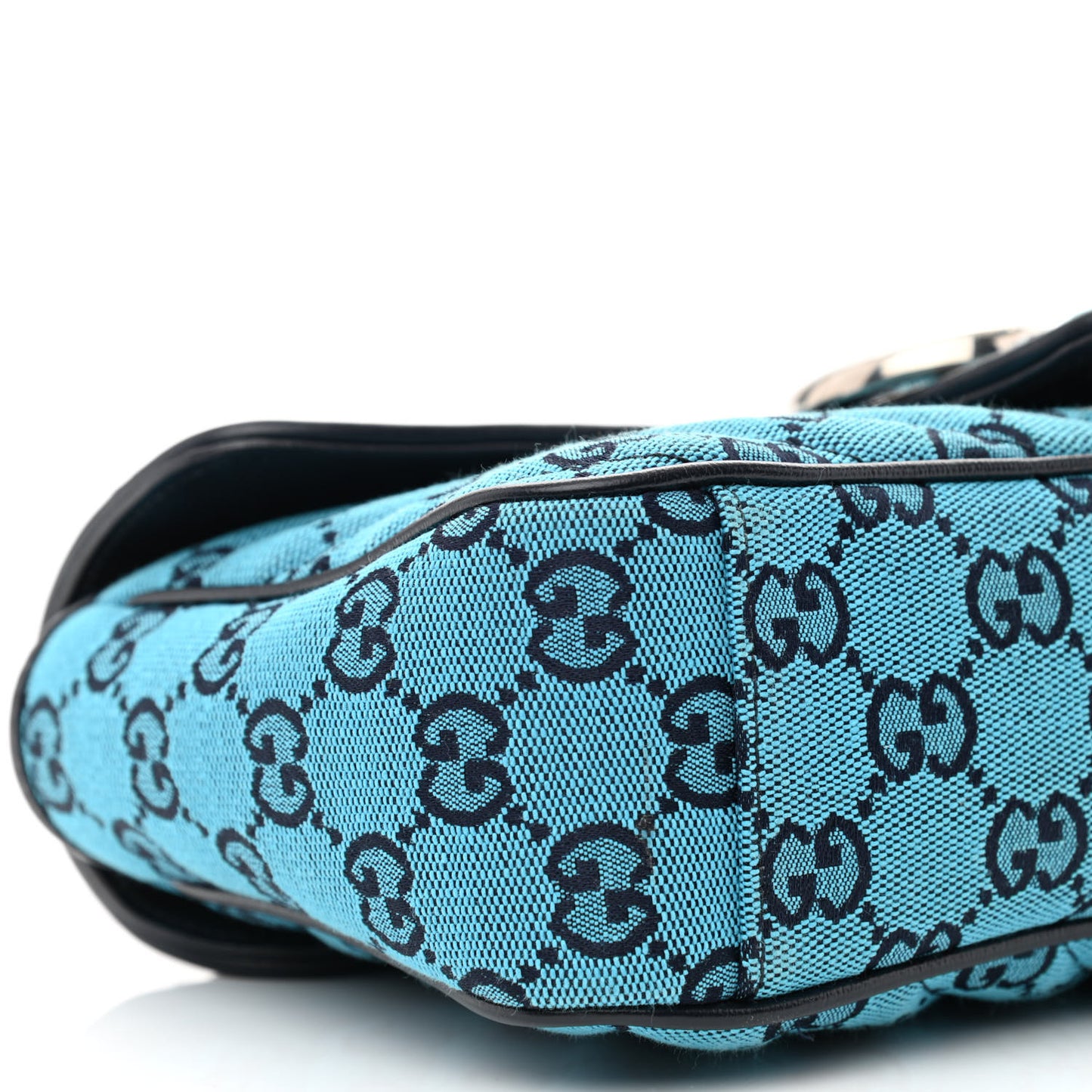 Monogram Multicolor Matelasse Diagonal Small GG Marmont Shoulder Bag Light Blue