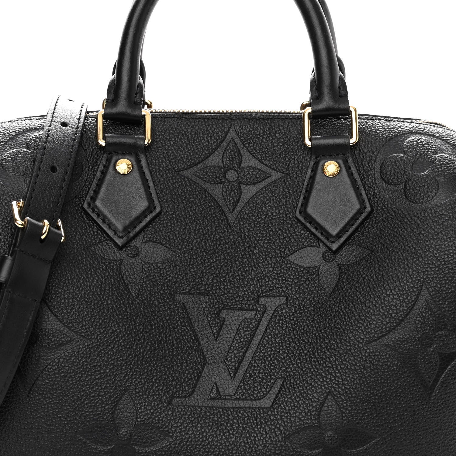 Louis Vuitton Empreinte Monogram Giant Speedy Bandouliere 25 Black 7 of 9
