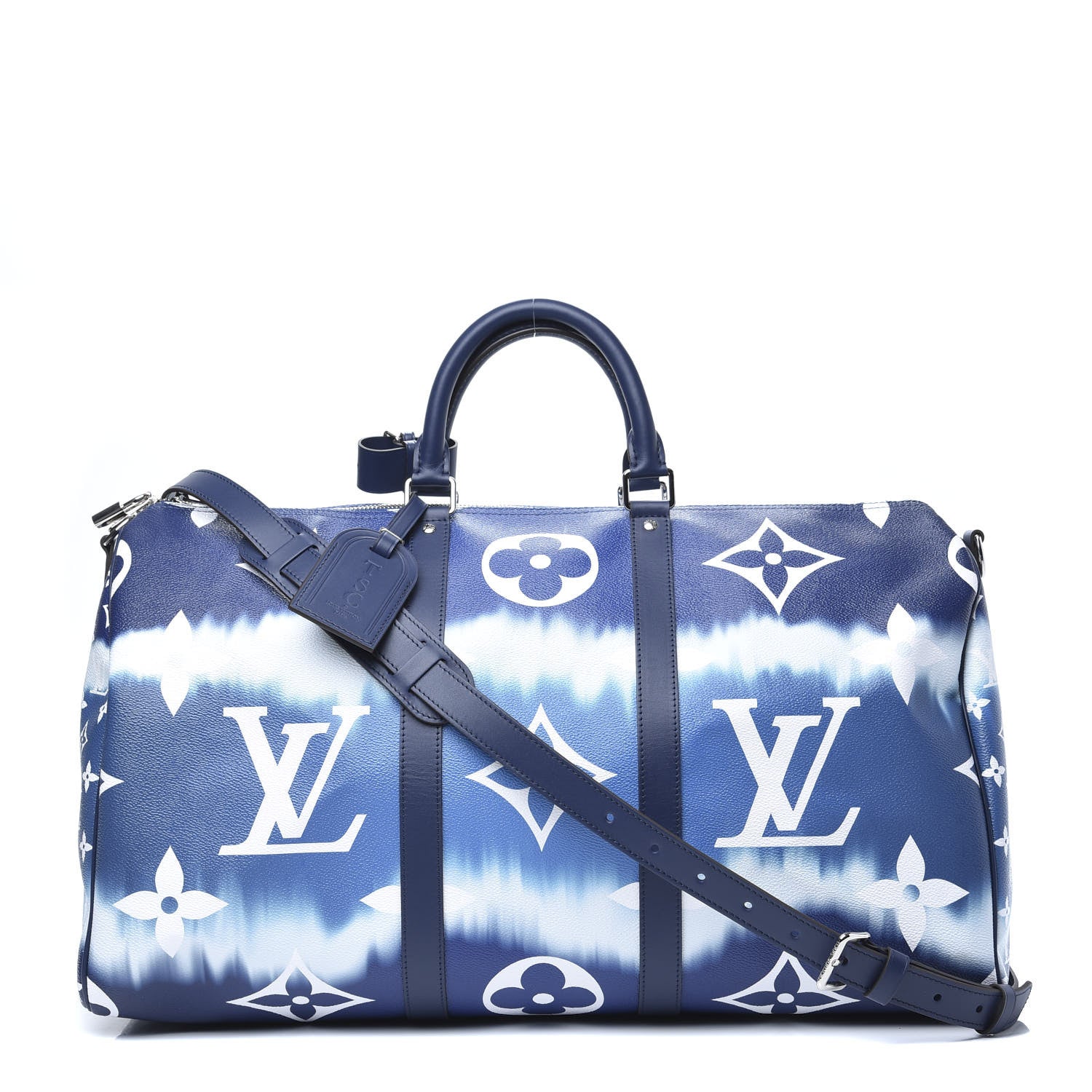 Louis Vuitton Monogram Escale Keepall Bandouliere 50 Blue 1 of 9