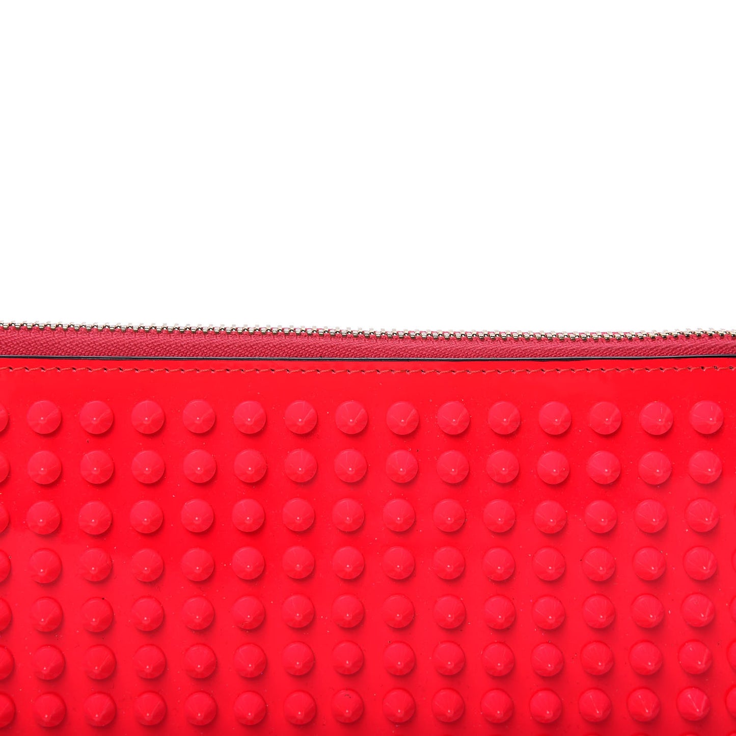 Patent Panettone Spiked Zip Around Wallet Rose Paris