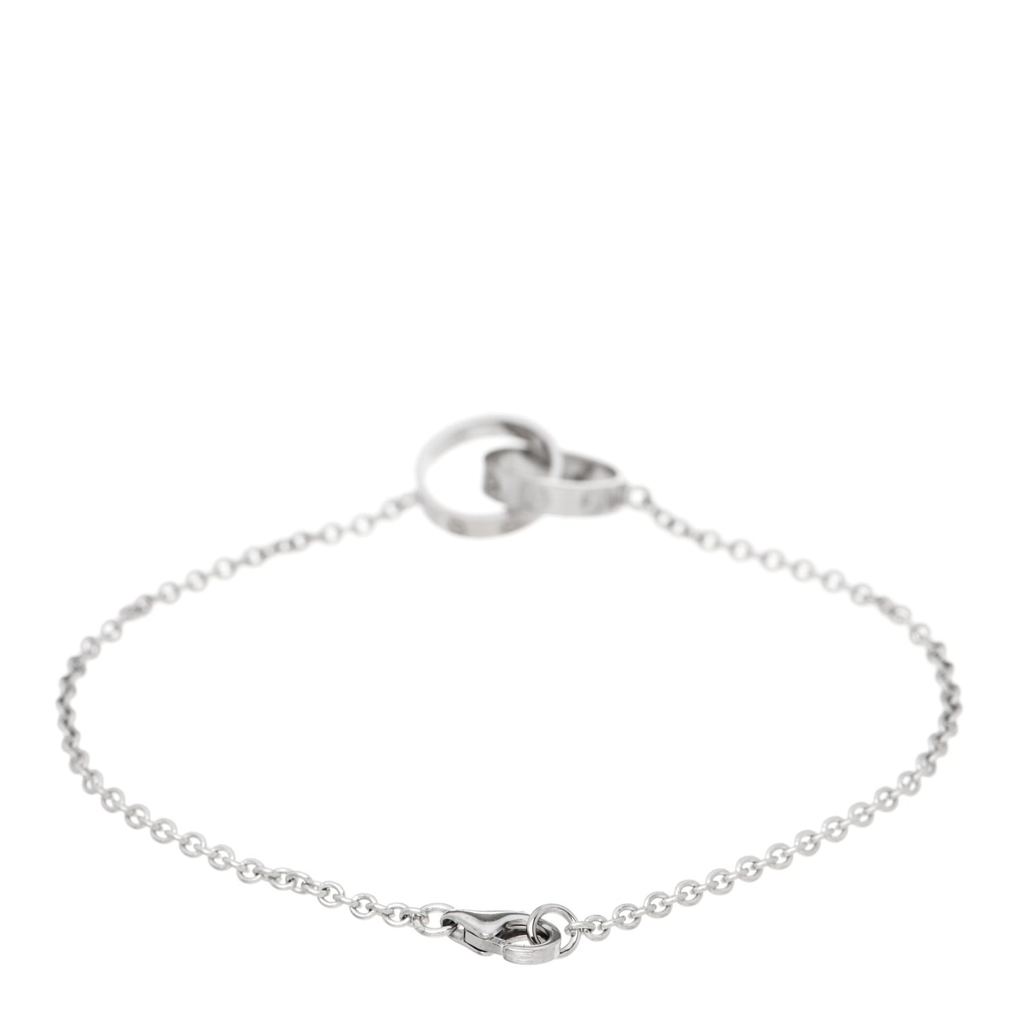18K White Gold Interlocking LOVE Bracelet