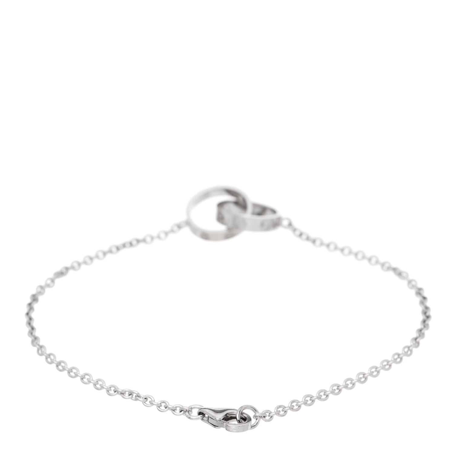 Cartier 18K White Gold Interlocking LOVE Bracelet 2 of 5