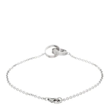 Cartier 18K White Gold Interlocking LOVE Bracelet 2 of 5