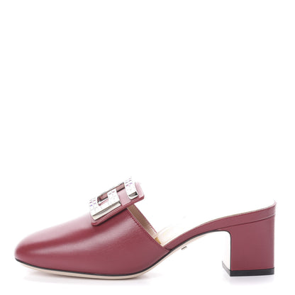 Gucci Malaga Kid Crystal Square G Madelyn Mules 35 Romantic Cerise 1 of 7