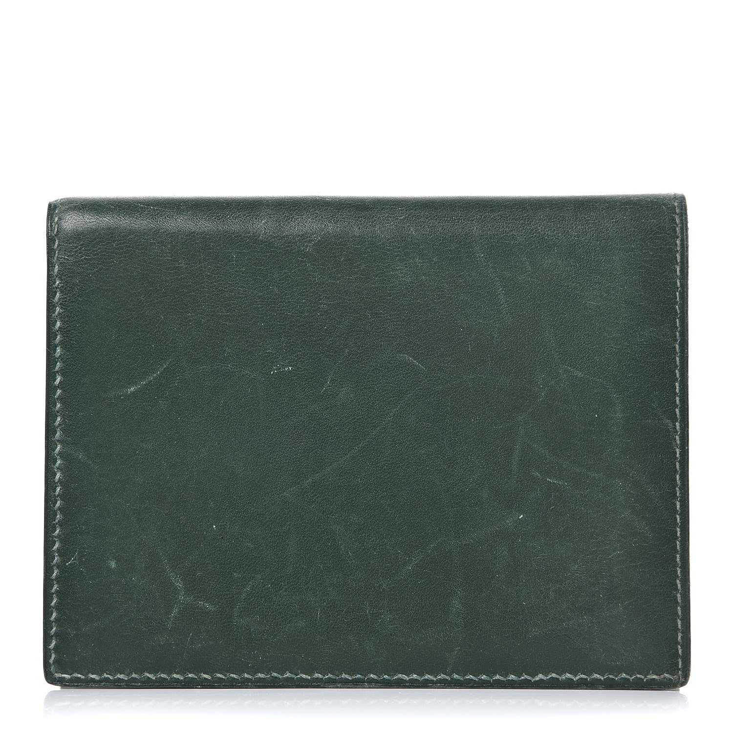 Hermes Box Photo Holder Wallet Vert Fonce 1 of 9