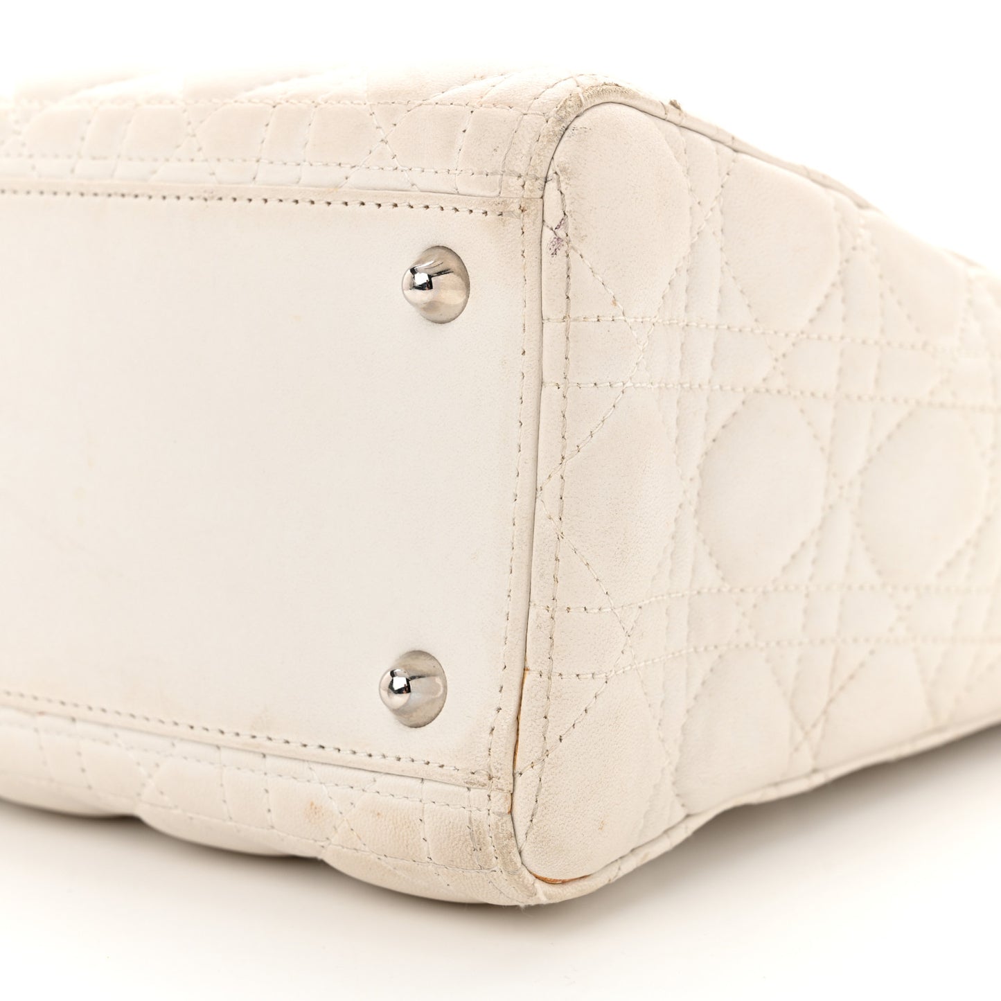 Lambskin Cannage Large Lady Dior White