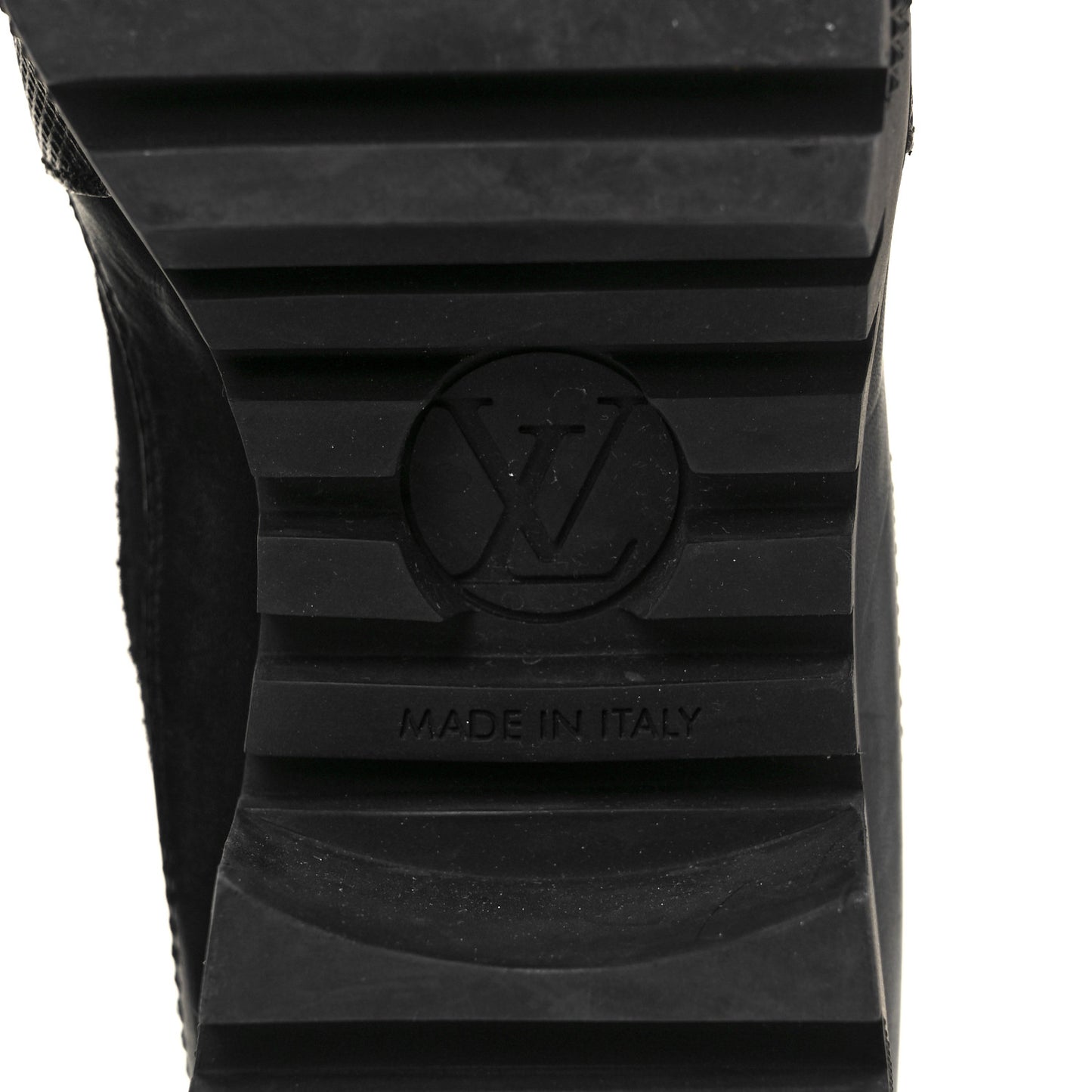 Suede Calfskin Monogram LV Black Heart Laureate Platform Desert Boots 39 Black