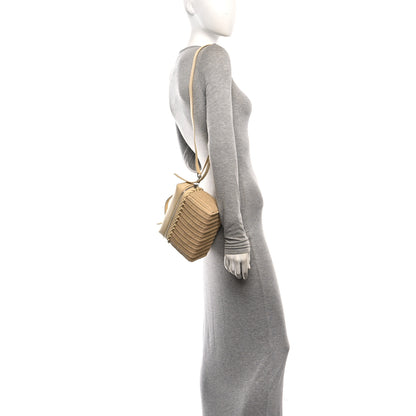 Loro Piana Wicker Calfskin North South L19 Extra Pocket Pouch Ivory 2 of 9