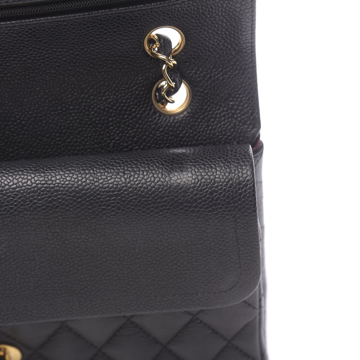 Chanel Caviar Quilted Medium Double Flap Black 10 of 13