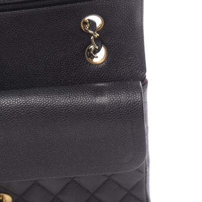 Chanel Caviar Quilted Medium Double Flap Black 10 of 13