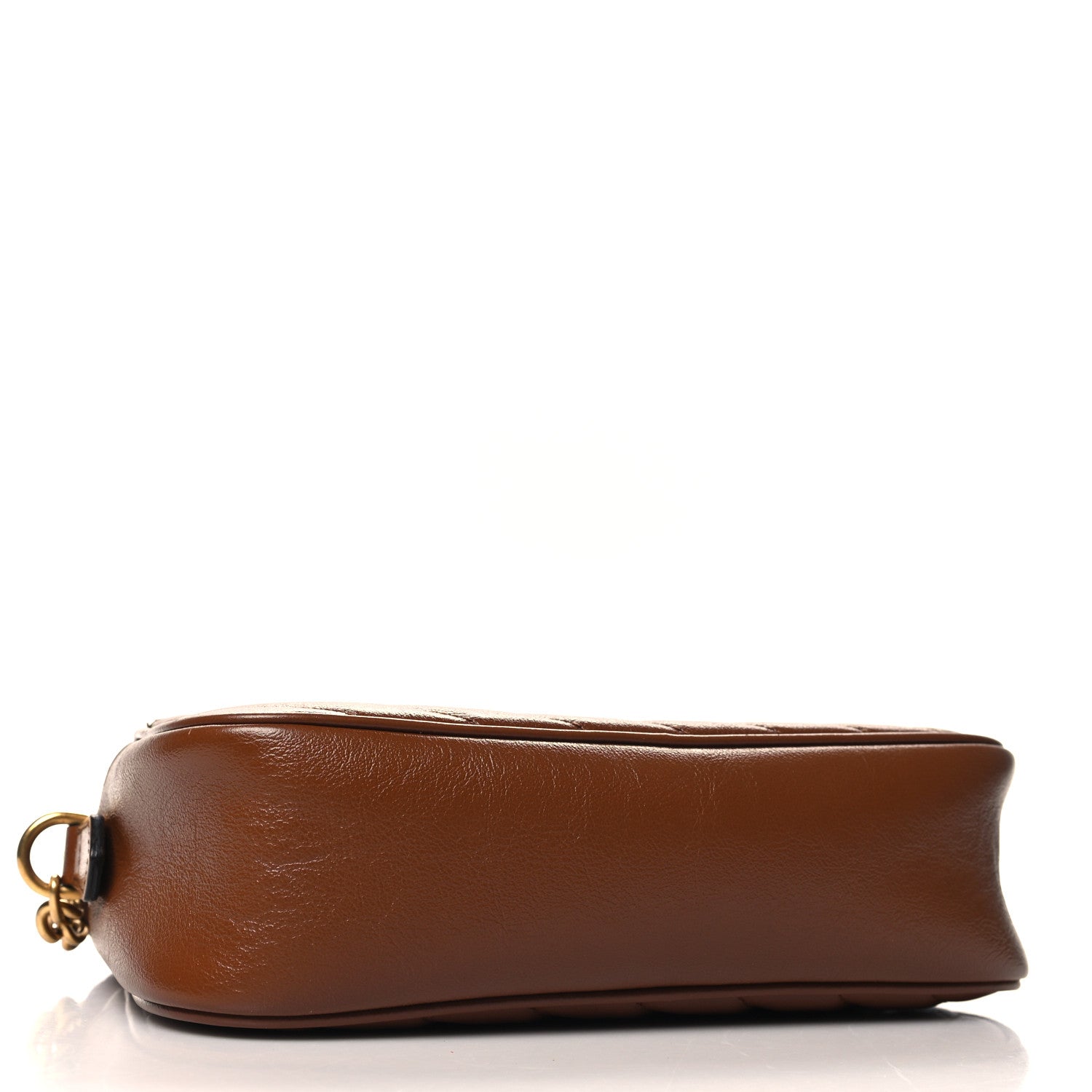 Gucci Glazed Calfskin Matelasse Diagonal Small GG Marmont Chain Shoulder Bag Cuir 4 of 13