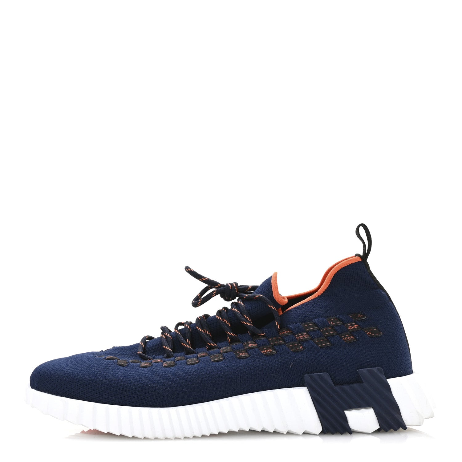 Hermes Knit Bolduc Mens Flex Sneakers 43 Marine Black 1 of 9