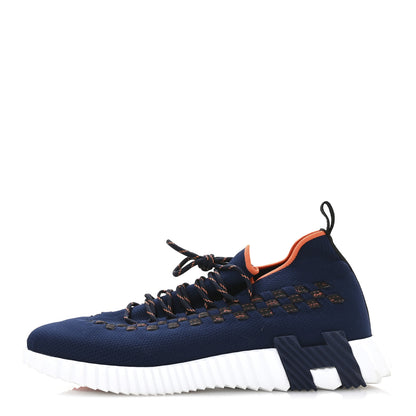 Hermes Knit Bolduc Mens Flex Sneakers 43 Marine Black 1 of 9