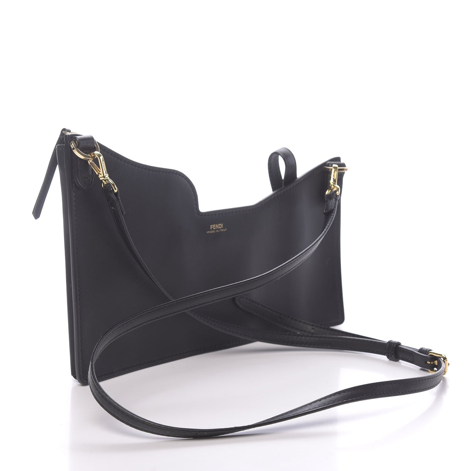 Fendi Vitello Grace 3 Pocket Mini Crossbody Bag Matte Black 3 of 12