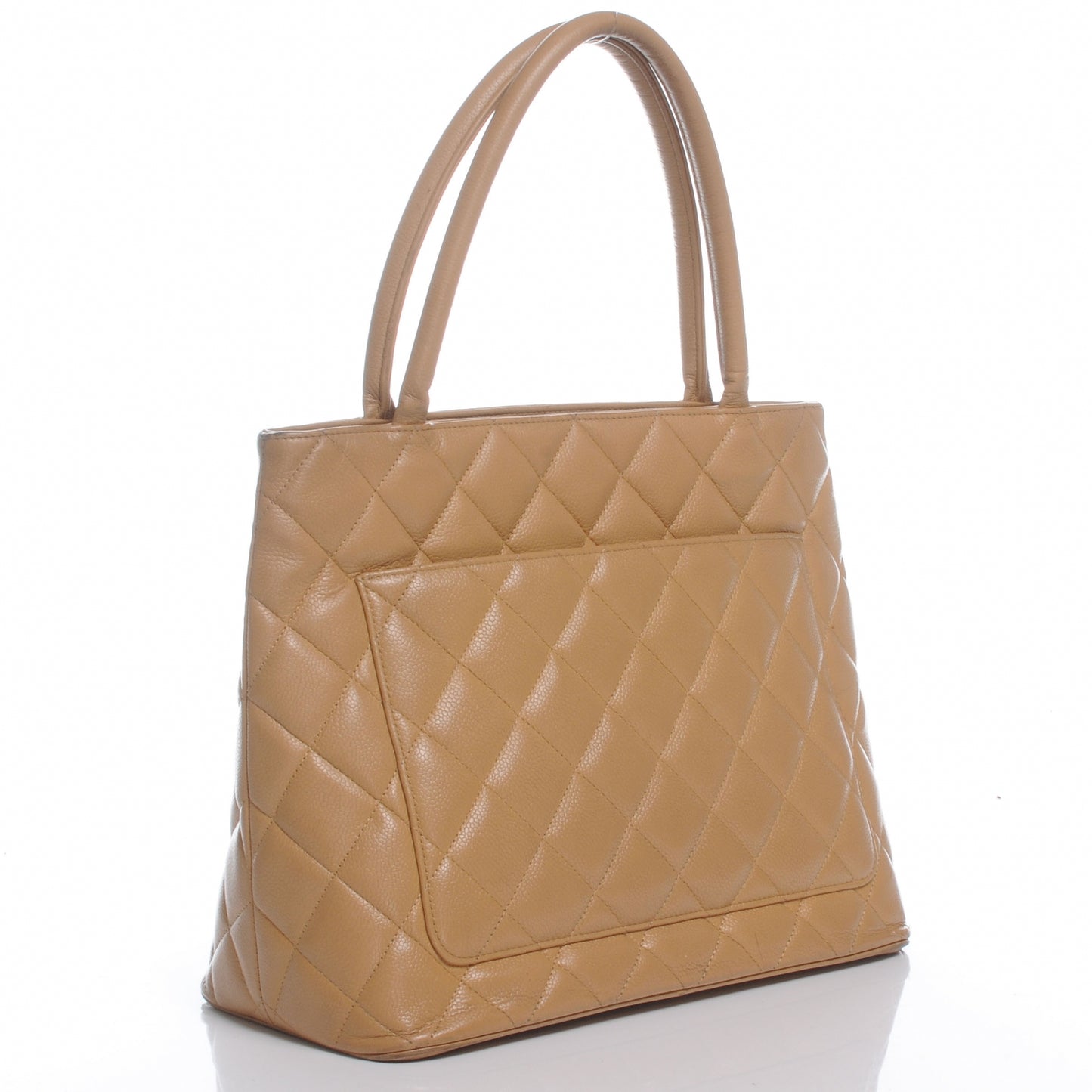 Caviar Quilted Medallion Tote Beige