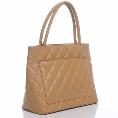 Chanel Caviar Quilted Medallion Tote Beige 3 of 7