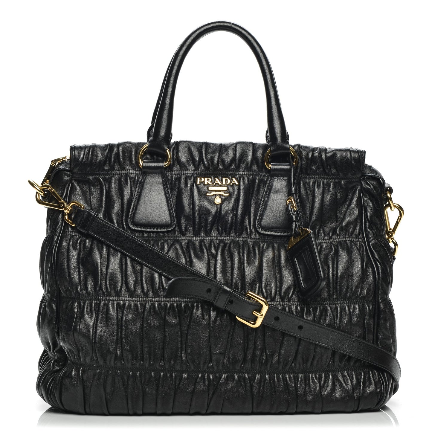Nappa Gaufre Tote Nero Black