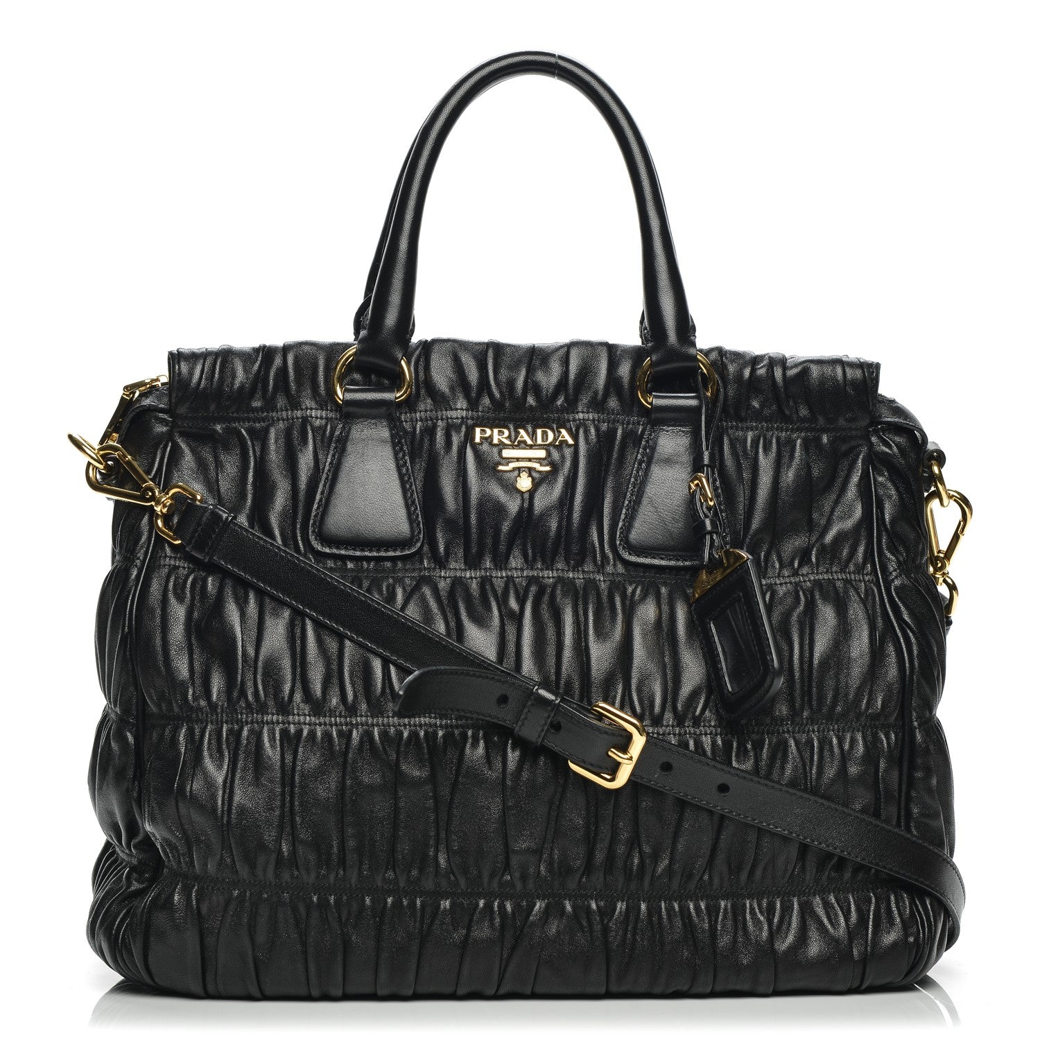 Prada Nappa Gaufre Tote Nero Black 1 of 9