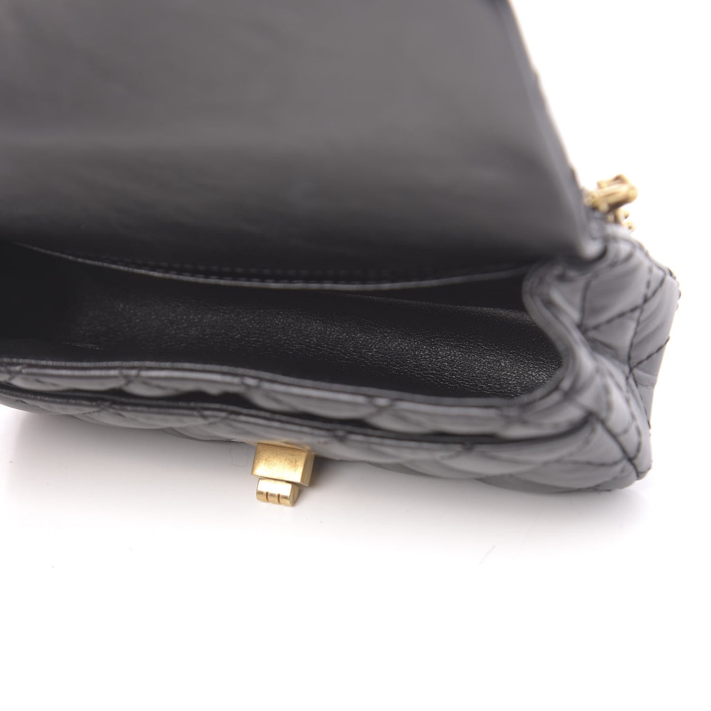 Aged Calfskin Quilted 2.55 Reissue Chain Waist Bag Black