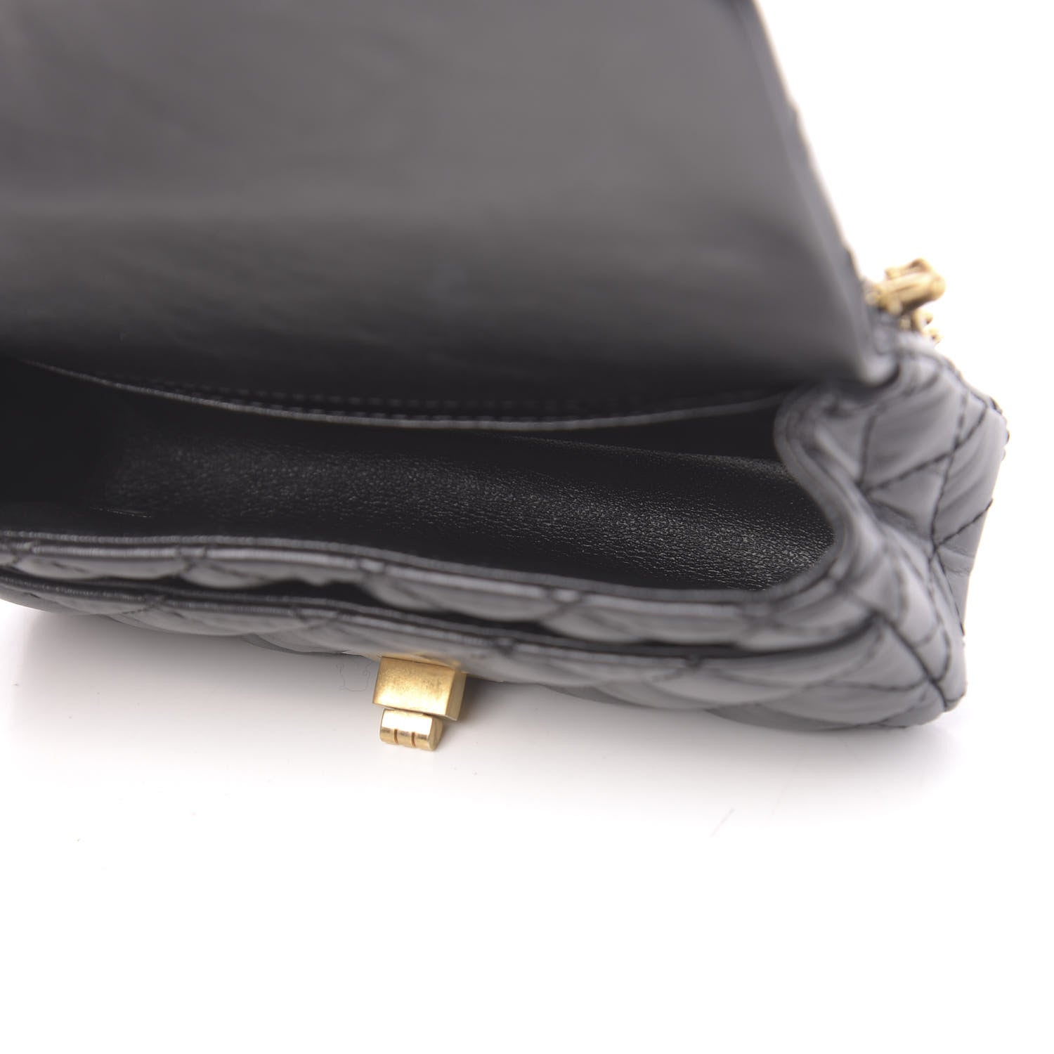 Chanel Aged Calfskin Quilted 2.55 Reissue Chain Waist Bag Black 5 of 11