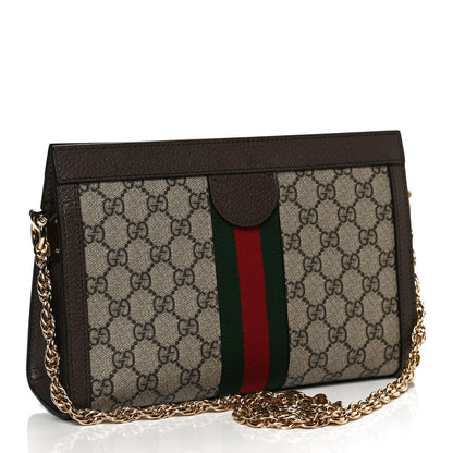 Gucci GG Supreme Monogram Web Small Ophidia Chain Shoulder Bag Brown 3 of 10