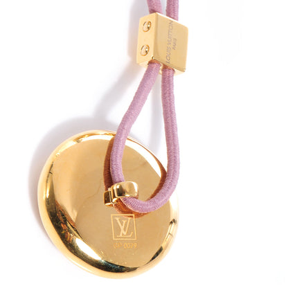 Louis Vuitton Monogram Celeste Hair Tie Gold Rose 5 of 6