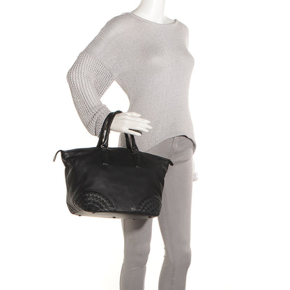 Bottega Veneta Nappa Intrecciato Small Woven Corner Tote Nero Black 2 of 8